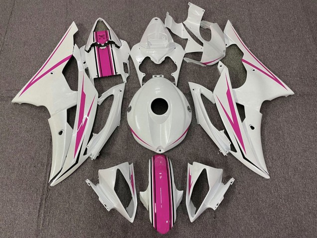 White Pink 2008-2016 Yamaha YZF R6 Motorcycle Fairings