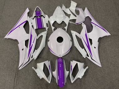 White Purple 2008-2016 Yamaha YZF R6 Motorcycle Fairings