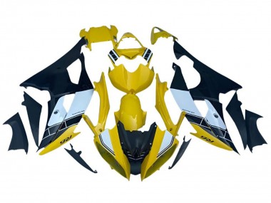 Yellow White Black Stripe 2008-2016 Yamaha YZF R6 Motorcycle Fairings