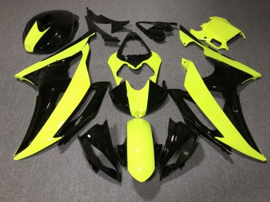 Yellow Glossy Black 2008-2016 Yamaha YZF R6 Motorcycle Fairings