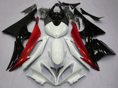 White Red Glossy Black 2008-2016 Yamaha YZF R6 Motorcycle Fairings