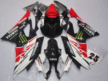 White Red Glossy Black Green Monster 25 2008-2016 Yamaha YZF R6 Motorcycle Fairings