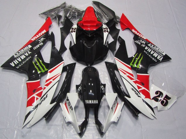 White Red Glossy Black Green Monster 25 2008-2016 Yamaha YZF R6 Motorcycle Fairings