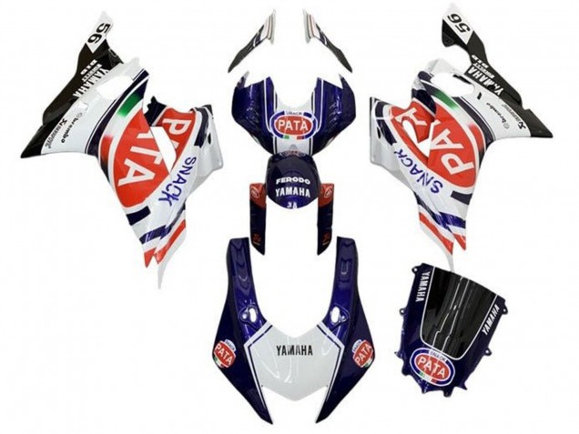 White Blue Red Black Pata 2017-2023 Yamaha YZF R6 Motorcycle Fairings
