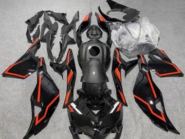 Faux Carbon Fiber Black Red 2019-2025 Kawasaki ZX4R ZX-4RR Motorcycle Fairings