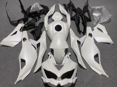 Pearl White 2019-2025 Kawasaki ZX4R ZX-4RR Motorcycle Fairings
