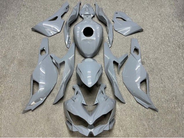 Glossy Nardo Grey 2019-2025 Kawasaki ZX4R ZX-4RR Motorcycle Fairings