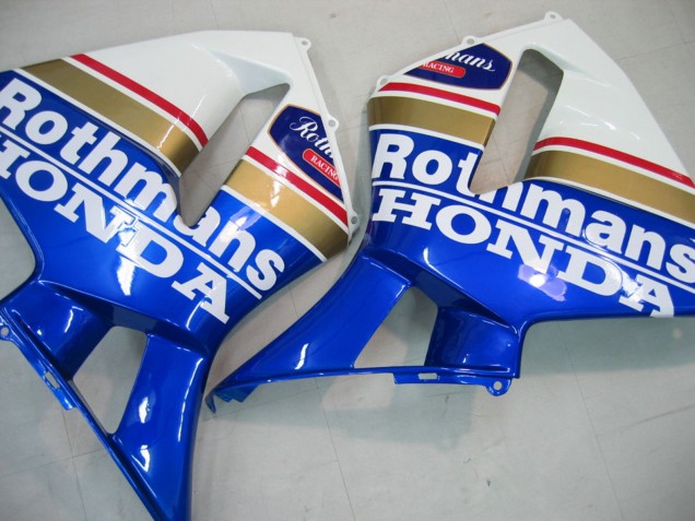 Blue White Yellow Rothmans 2005-2006 Honda CBR600RR Motorcycle Fairings