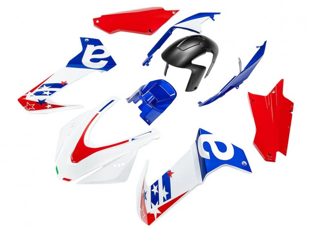 White Blue Red 2020-2024 Aprilia RS660 Motorcycle Fairing