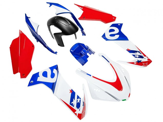 White Blue Red 2020-2024 Aprilia RS660 Motorcycle Fairing