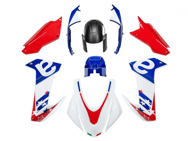 White Blue Red 2020-2024 Aprilia RS660 Motorcycle Fairing