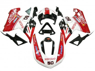 White Red Glossy Black Valsir Xerox 50 2007-2014 Ducati 848 1098 1198 Motorcycle Fairings
