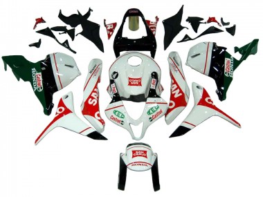 White Red Green Castrol San Carlo 2009-2012 Honda CBR600RR Motorcycle Fairings