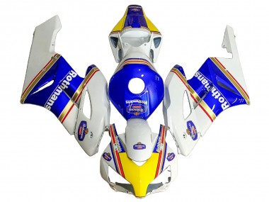 White Blue Yellow Rothmans 2004-2005 Honda CBR1000RR Motorcycle Fairings