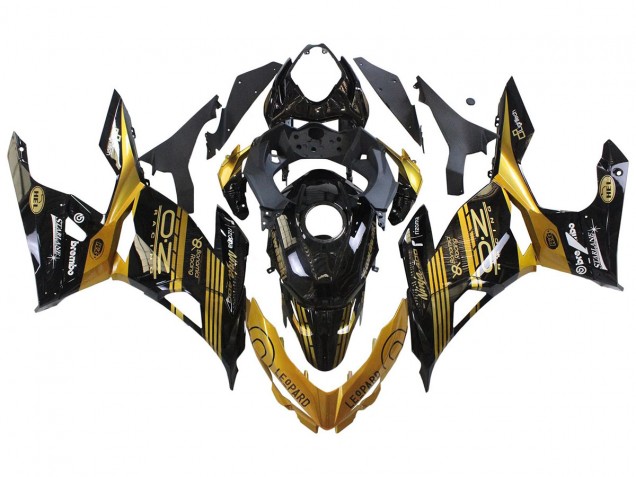 Gold Glossy Black 2018-2024 Kawasaki EX400 Motorcycle Fairings