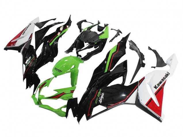 Green Glossy Black White Red 2019-2022 Kawasaki ZX6R Motorcycle Fairings