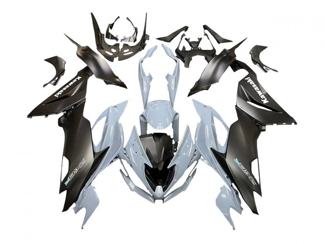 Grey Matte Black 2019-2022 Kawasaki ZX6R Motorcycle Fairings