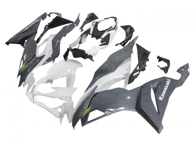 White Grey Green 2019-2022 Kawasaki ZX6R Motorcycle Fairings