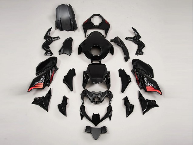 Black Red 2020-2024 Kawasaki Z900 Motorcycle Fairings