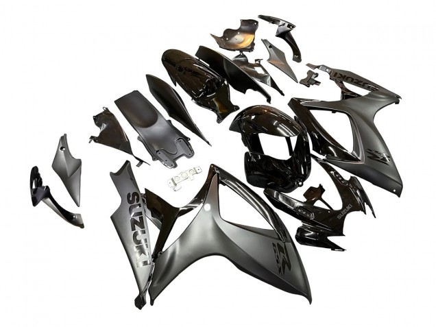 Glossy Black Matte Black 2006-2007 Suzuki GSXR 600/750 Motorcycle Fairings
