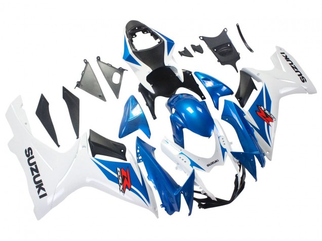 Blue White 2011-2024 Suzuki GSXR 600/750 Motorcycle Fairings