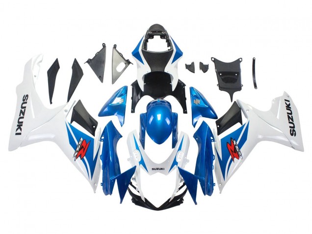 Blue White 2011-2024 Suzuki GSXR 600/750 Motorcycle Fairings