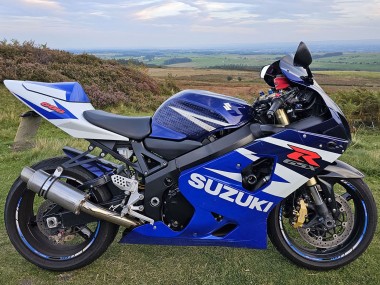 Blue White Red 2004-2005 Suzuki GSXR 600 Motorcycle Fairings