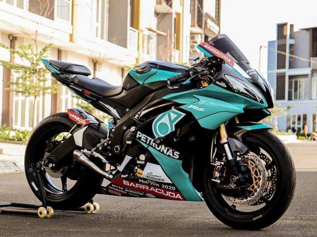 Light Green White Black Petronas 2008-2016 Yamaha YZF R6 Motorcycle Fairings