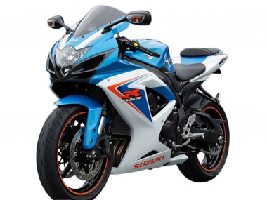 White Blue Red 2006-2007 Suzuki GSXR 600 Motorcycle Fairings