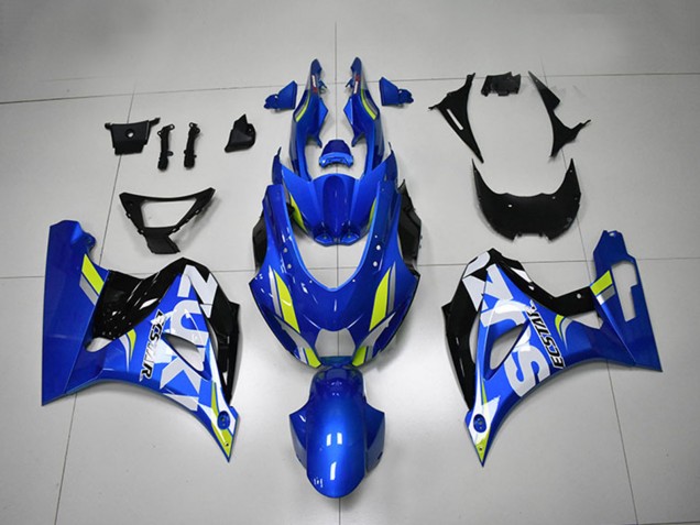 Blue White Green 2017-2025 Suzuki GSXR 1000 Motorcycle Fairing