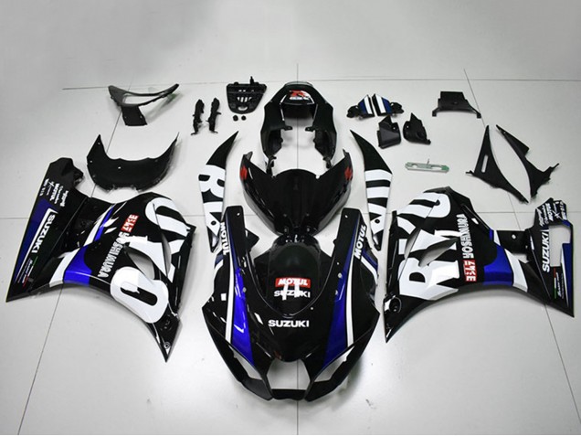 Black White Blue Motul 2017-2024 Suzuki GSXR 1000 Motorcycle Fairings