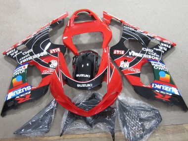 Red Black Blue DENSO 2000-2002 Suzuki GSXR 1000 Motorcycle Fairings