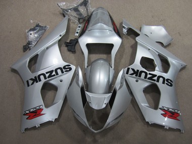 Silver 2003-2004 Suzuki GSXR 1000 Motorcycle Fairing