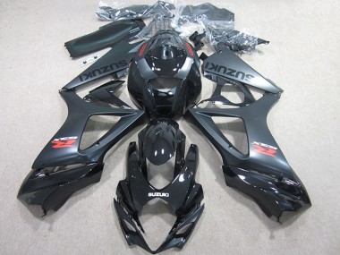 Glossy Black Matte Black 2007-2008 Suzuki GSXR 1000 Motorcycle Fairings Kits