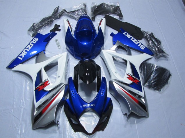 Blue White Red 2007-2008 Suzuki GSXR 1000 Motorcycle Fairings