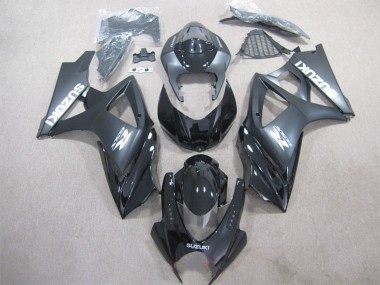 Glossy Black Matte Black 2007-2008 Suzuki GSXR 1000 Bike Fairings