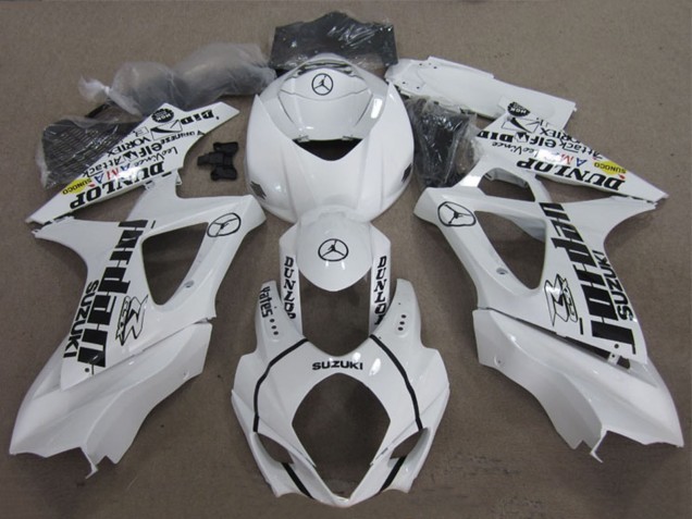 White Black Jordan 2007-2008 Suzuki GSXR 1000 Motorcycle Fairings