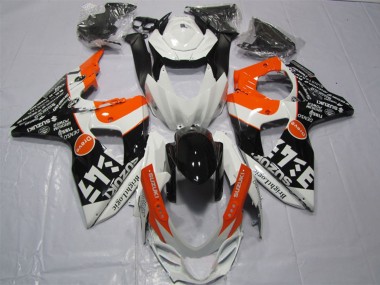 White Orange Black Bright Logic 2009-2016 Suzuki GSXR 1000 Motorcycle Fairings