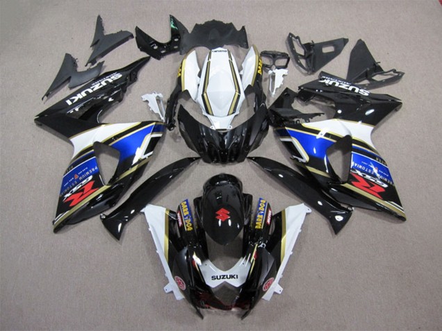 White Blue Black Dark Dog 2009-2016 Suzuki GSXR 1000 Motorcycle Fairing
