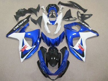 White Blue Black 2009-2016 Suzuki GSXR 1000 Abs Fairings