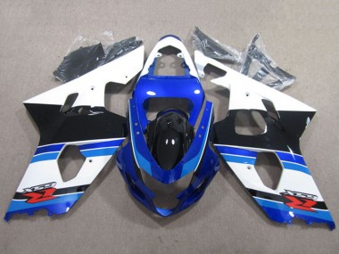 White Blue Black Red 2004-2005 Suzuki GSXR 600 Motorcycle Fairings