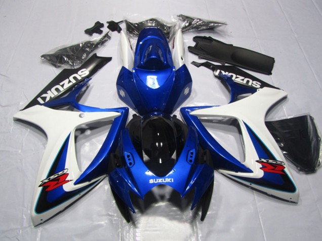 White Blue Glossy Black Red 2006-2007 Suzuki GSXR 600 Motorcycle Fairings