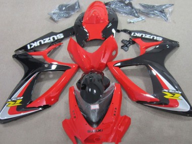 Red Silver Glossy Black Yellow 2006-2007 Suzuki GSXR 600 Motorcycle Fairings