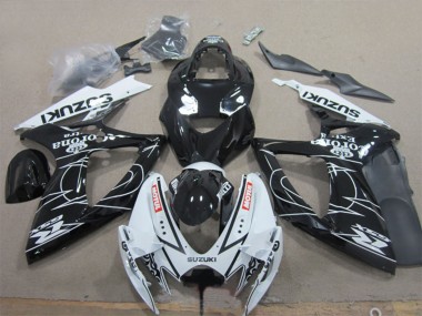 White Black Corona Extra Motul 2006-2007 Suzuki GSXR 600 Motorcycle Fairings