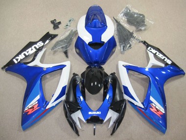 White Blue Glossy Black Red 2006-2007 Suzuki GSXR 600 Motorcycle Fairing