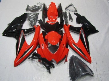 Red Black 2008-2010 Suzuki GSXR 600 Motorcycle Fairings
