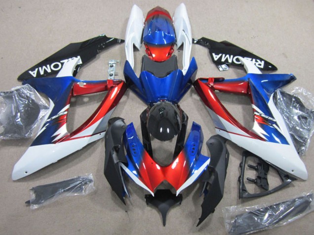 White Red Blue Black Rizoma 2008-2010 Suzuki GSXR 600 Motorcycle Fairings