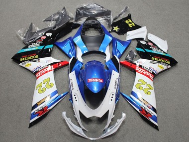 Blue White Red Black Rockstar 22 2011-2024 Suzuki GSXR 600 Motorcycle Fairings