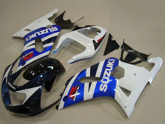 White Blue Glossy Black Red 2001-2003 Suzuki GSXR 750 Motorcycle Fairings