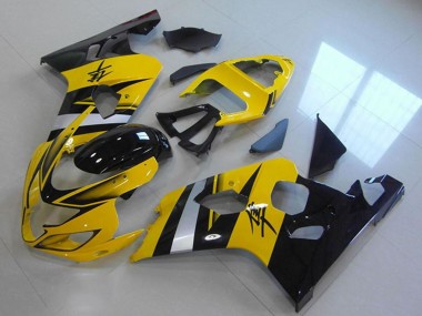 Yellow Silver Black 2004-2005 Suzuki GSXR 750 Abs Motorcycle Fairings